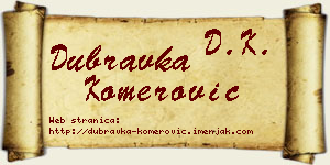 Dubravka Komerović vizit kartica